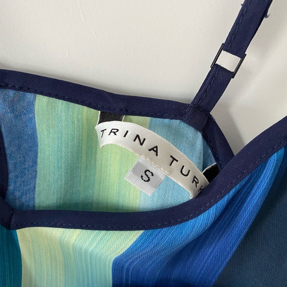 Trina Turk Blue Flowy Top - Picture 2 of 3